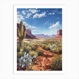 Cactus Desert 1 Art Print