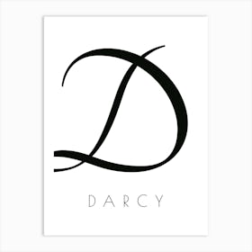 Darcy Typography Name Initial Word Art Print