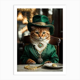 Cat In A Hat 2 Art Print