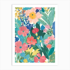 Floral Wallpaper 3 Art Print