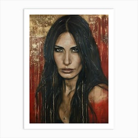 Woman With Long Hair 3 Art Print