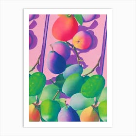 Ugli Fruit Risograph Retro Poster Fruit Art Print