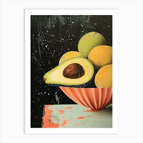 Art Deco Avocado Bowl 3 Art Print