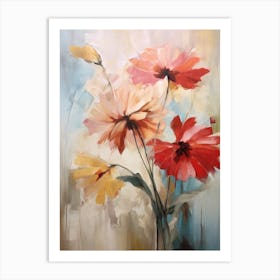 Fall Flower Painting Gerbera Daisy 3 Art Print