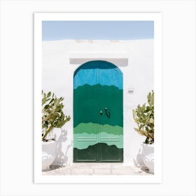 Door of Ostuni | Italy | Blue and green Art Print
