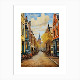 Amsterdam. Holland. beauty City . Colorful buildings. Simplicity of life. Stone paved roads.24 Art Print