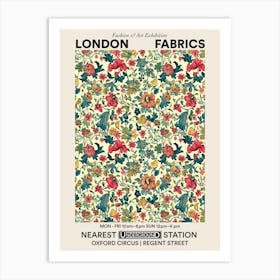 Poster Clover Chic London Fabrics Floral Pattern 1 Art Print