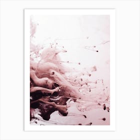 Pink Ink Splash Art Print