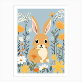 Baby Animal Illustration  Rabbit 1 Art Print
