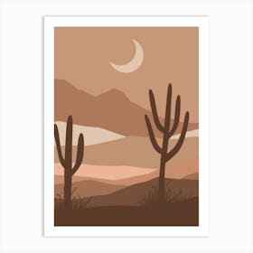 Cactus In The Desert 24 Art Print