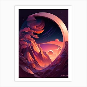 Auriga Comic Space Space Art Print