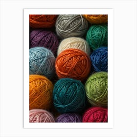 Colorful Yarn Balls 1 Art Print