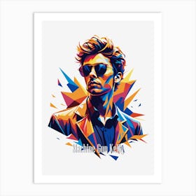 Machine Gun Kelly 03 Portrait Music Icon Style WPAP Pop Art Art Print