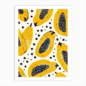 Papaya Pattern 1 Art Print