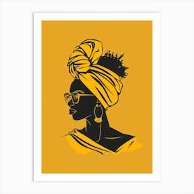 African Woman In Turban 19 Art Print