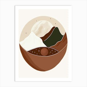 Moon And Mountains 6 Art Print