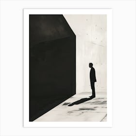 Shadow Of A Man, Minimalism 2 Art Print