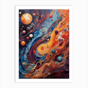 Planets In Space 3 Art Print