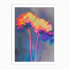 Iridescent Flower Marigold 1 Art Print