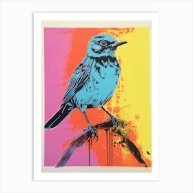 Andy Warhol Style Bird Mockingbird 4 Art Print