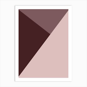 Neutral Brown Boho Colour Block Geometric Art Print