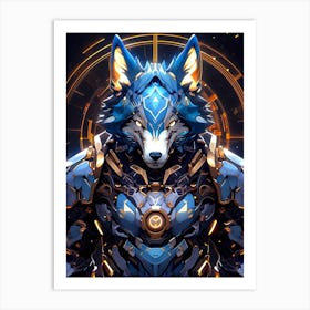 Wolf In Armor Art Print