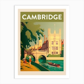 Cambridge Vintage Travel Poster Art Print