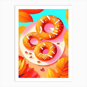 Cinnamon Sugar Donuts Dessert Pop Matisse 2 Flower Art Print