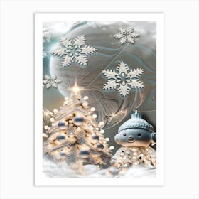 Ivory Snowman Art Print