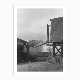 Locomotive Taking On Water, Port Barre, Louisiana By Russell Lee Art Print