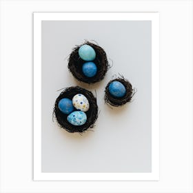 Easter Eggs In Nests Art Print