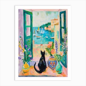 Cat By The Window 3 Art Print