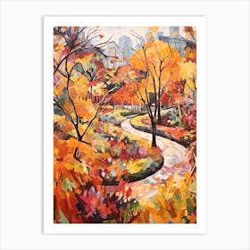 Autumn Gardens Painting Central Park Conservatory Garden 2 Art Print