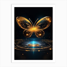 Golden Butterfly 44 Art Print