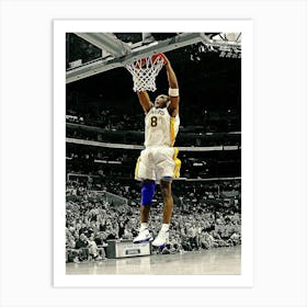 Kobe Bryant Of The Los Angeles Lakers Elevates For A Dunk Against The Toronto Raptors Art Print