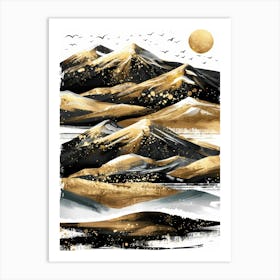 Golden Mountains 2 Art Print