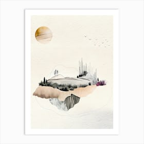 Landscape With Birds Art Print