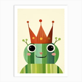 Little Frog 1 Wearing A Crown Art Print