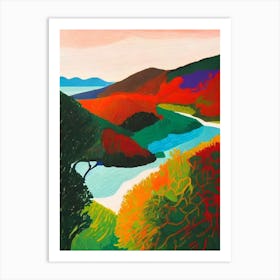 Atlantic Islands Of Galicia National Park Spain Abstract Colourful Art Print