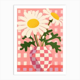 Daisies Flower Vase 4 Art Print