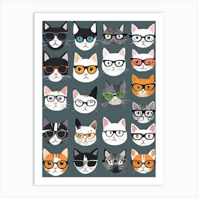 Cat In Glasses Poster