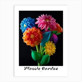 Bright Inflatable Flowers Poster Dahlia 1 Art Print