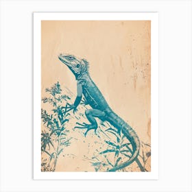 Jamaican Iguana Block Print 4 Art Print