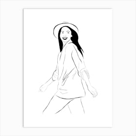 Woman In A Hat 1 Art Print