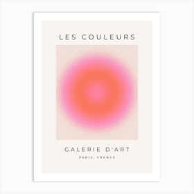 Les Couleurs | 04 - Aura Neutral Pink And Orange Gradient Art Print