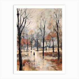 Winter City Park Painting Victoria Park London 1 Art Print