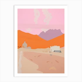 Syrian Desert   Middle East, Contemporary Abstract Illustration 2 Art Print