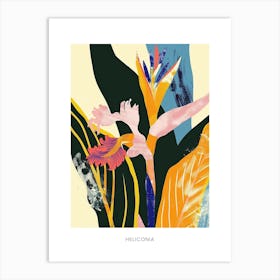 Colourful Flower Illustration Poster Heliconia 1 Art Print