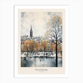 Winter City Park Poster Westerpark Amsterdam Netherlands 1 Art Print