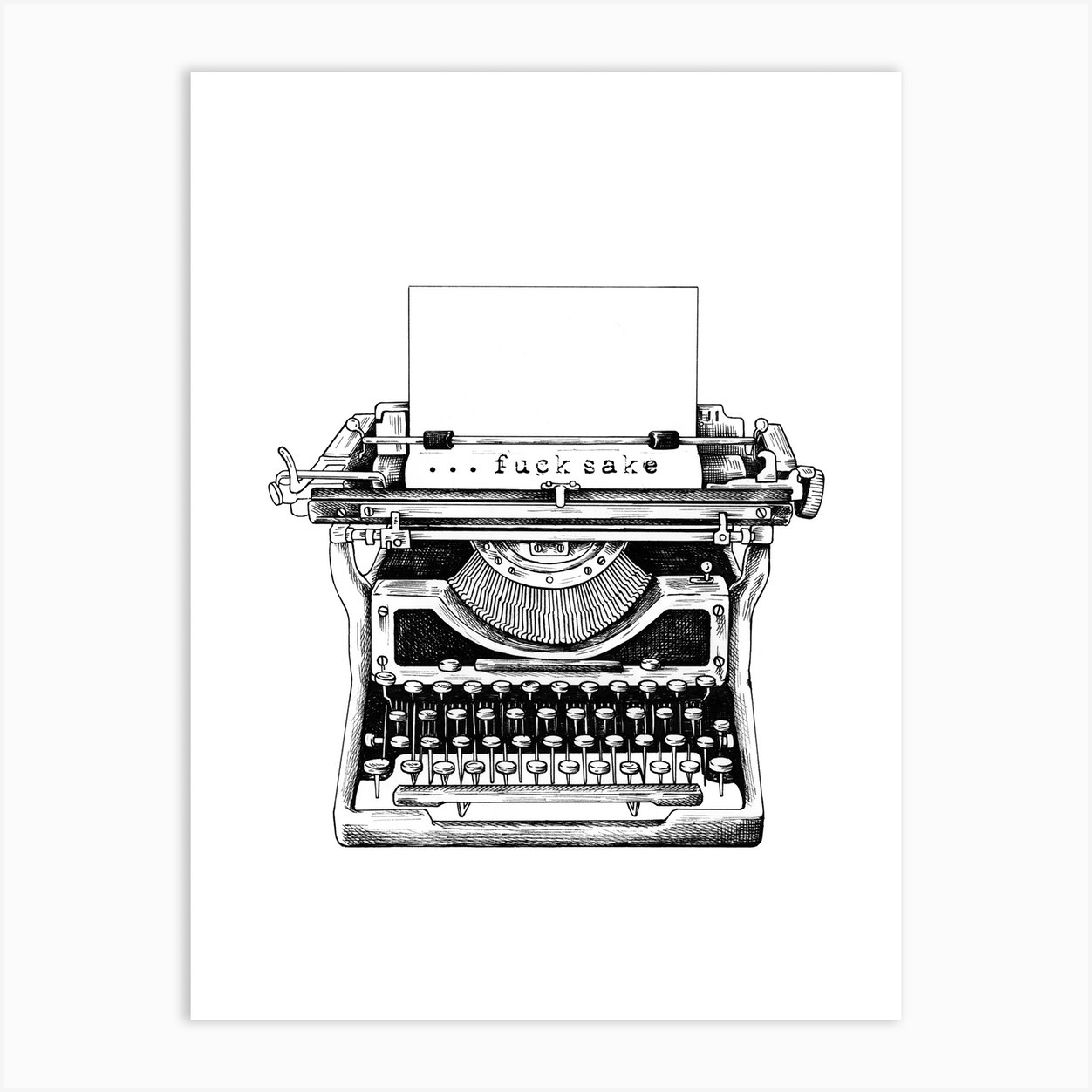 Typewriter Art Print by Thirteen Prints Fy